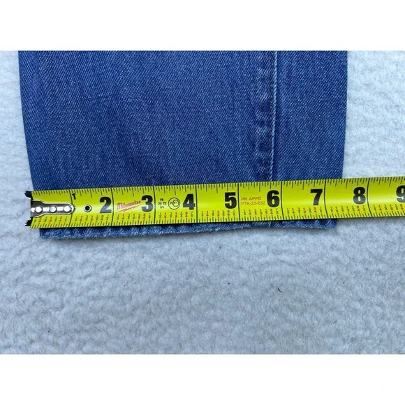 Madewell Baggy Straight Jeans Womens 24 Blue Medium Wash High Rise Relaxed Denim - Picture 15 of 16